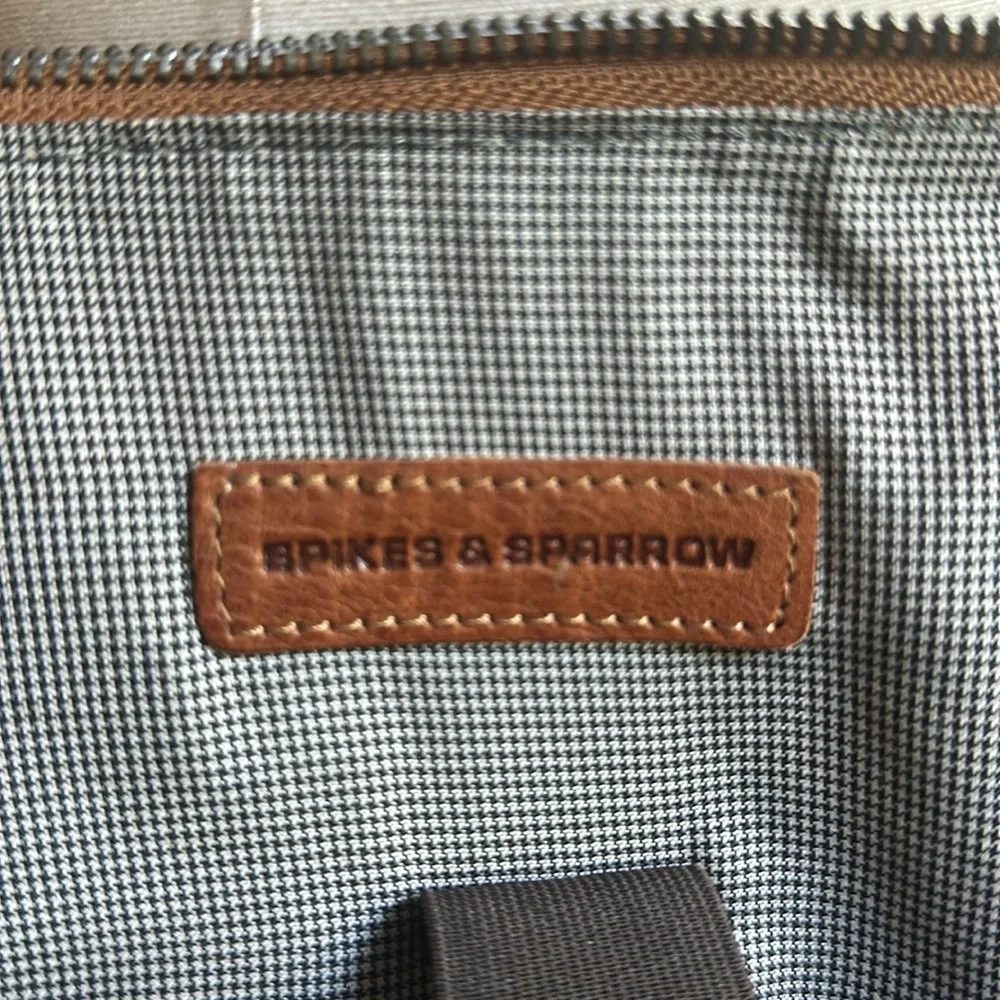 SPIKES & SPARROW COGNAC LEATHER LAPTOP BAG